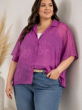 Penningtons Sheer Floral Blouse